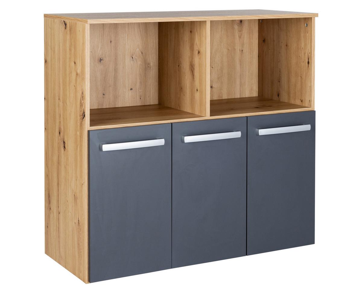 KINDERZIMMER Komplettset Alessio 4-tlg - Anthrazit/Silberfarben, Holzwerkstoff/Kunststoff (1/1/1cm) - arthur berndt