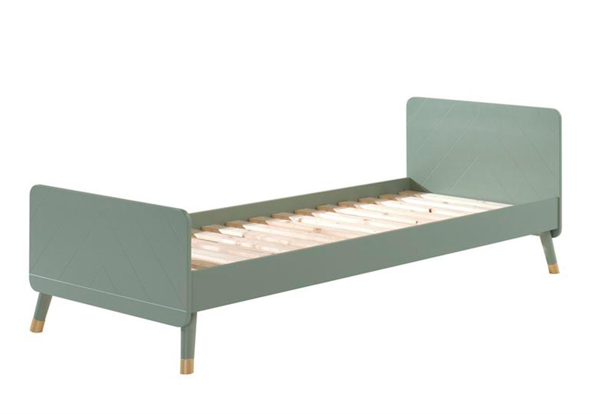 EINZELBETT Kamillah 204x74x95 aus MDF in Olive Grün - Grün, Holzwerkstoff (90/200cm) - 58aufmkessel