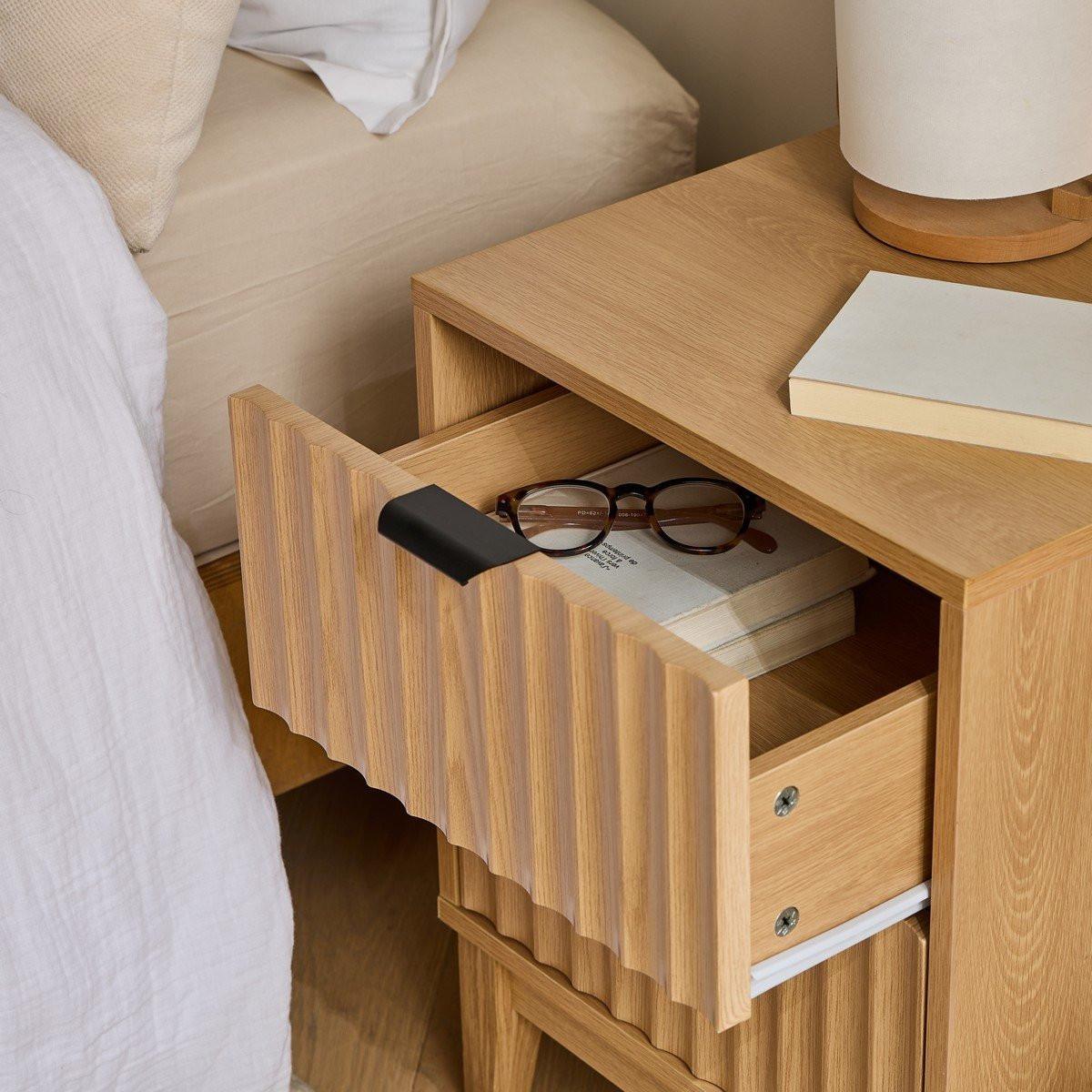 NACHTTISCH mit 2 Schubladen - bologne 40/40/52 cm - Apfelbaumfarben, Holzwerkstoff (40/52/40cm) - Calicosy