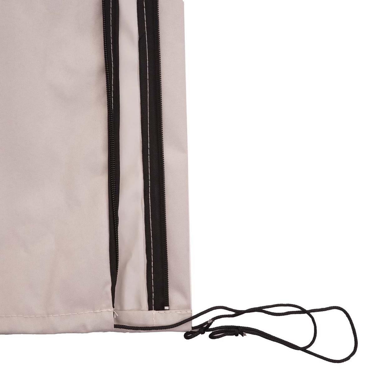 SCHUTZHÜLLE MCW FÜR AMPELSCHIRM BIS 3,5M Cremeweiß, Grau - Weiß/Grau, Textil (60/265/60cm) - MCW