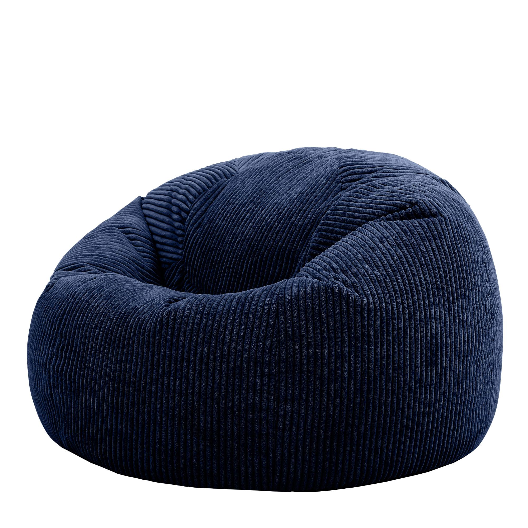SITZSACK Klassisch Kingston, Cord - Dunkelblau, Textil (85/50/85cm) - icon