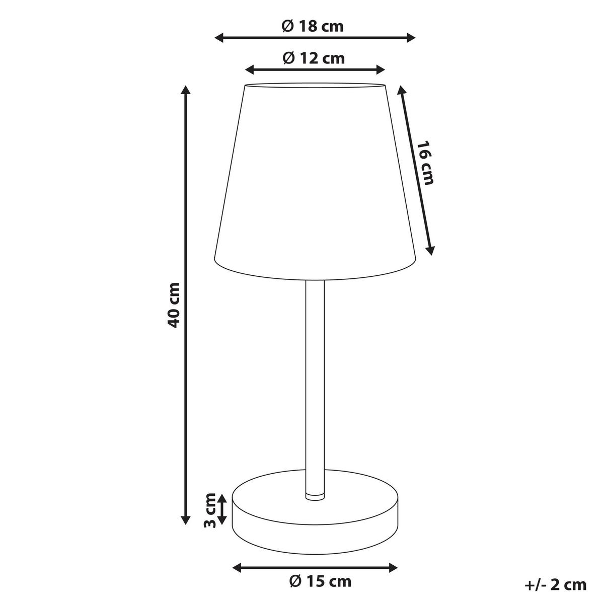 TISCHLAMPE Metall Braun Hanger - Braun, Metall (18/18/40cm) - Beliani