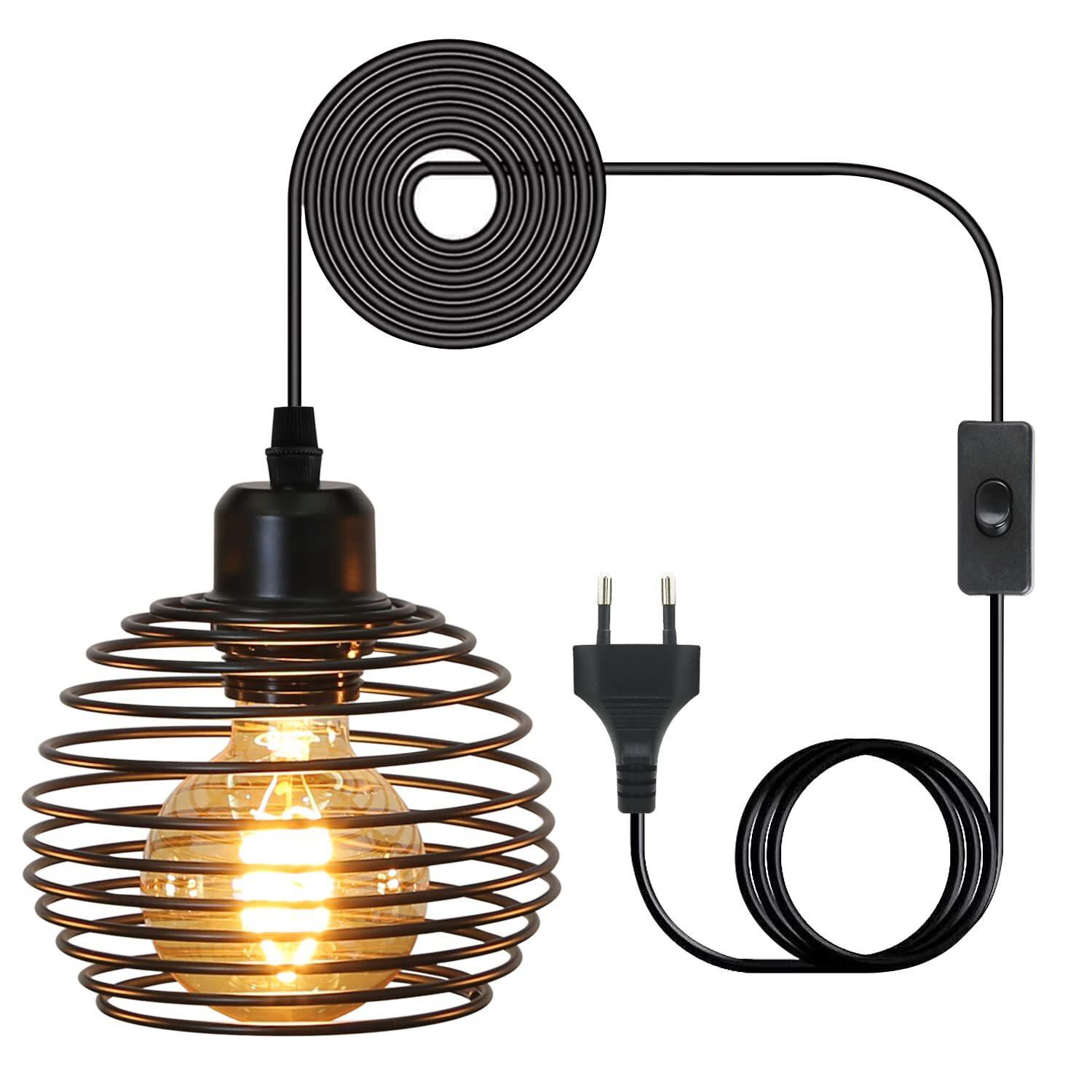 PENDELLEUCHTE Hans 1-flammig 13/15/150 cm - Schwarz, Metall (13/15/150cm) - Nettlife