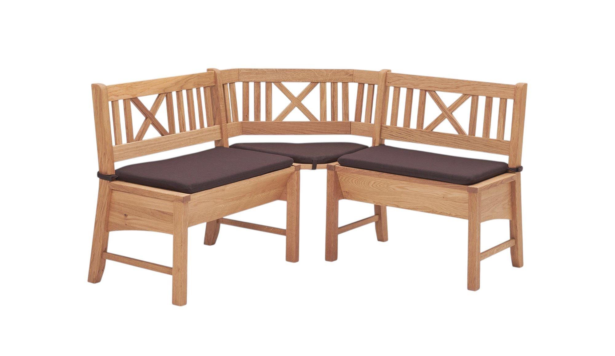 ECKBANK Deborah 177 x 177 x 87 Massivholz Buche lackiert/Dunkelbraun - Buchefarben/Braun, Holz (177/177cm) - 58aufmkessel