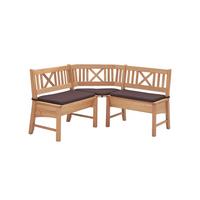 ECKBANK Deborah 224 x 224 x 87 Massivholz Buche lackiert/Dunkelbraun - Buchefarben/Braun, Holz (224/224cm) - 58aufmkessel