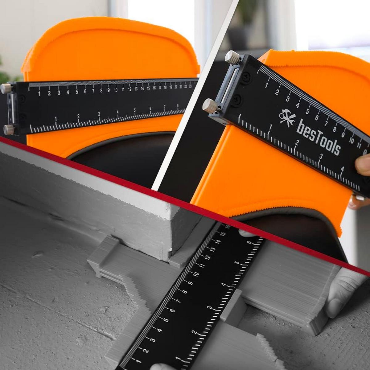 KONTURENLEHRE 12,5 cm - Orange, Kunststoff (16/14/2cm) - bestTools