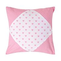 PATCHWORK-KISSENHÜLLE Herzen 60/60 cm - Rosa, Textil (60/60cm) - Homescapes