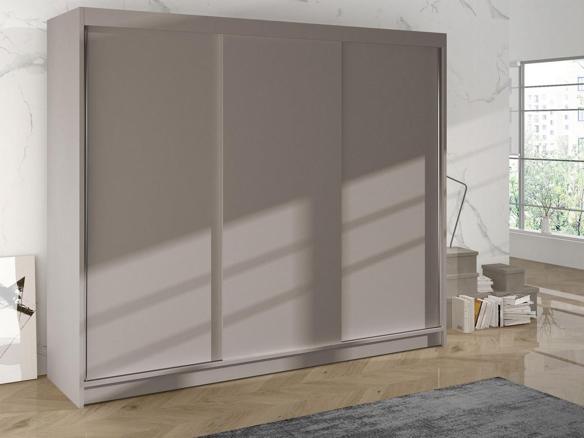SCHWEBETÜRENSCHRANK Derby II - Kaschmir, Holzwerkstoff/Metall (200/215/58cm) - MIRJAN24