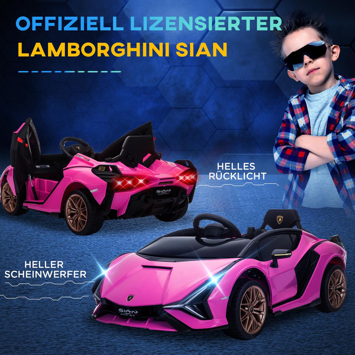 KINDERFAHRZEUG SUV-Auto-Spielzeug mit Fernbedienung Musik Rosa - Hellrosa, Metall (108/62/40cm) - HOMCOM