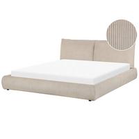 POLSTERBETT mit Lattenrost 180x200 cm Beige Vinay - Taupe, Textil (180/200cm) - Beliani