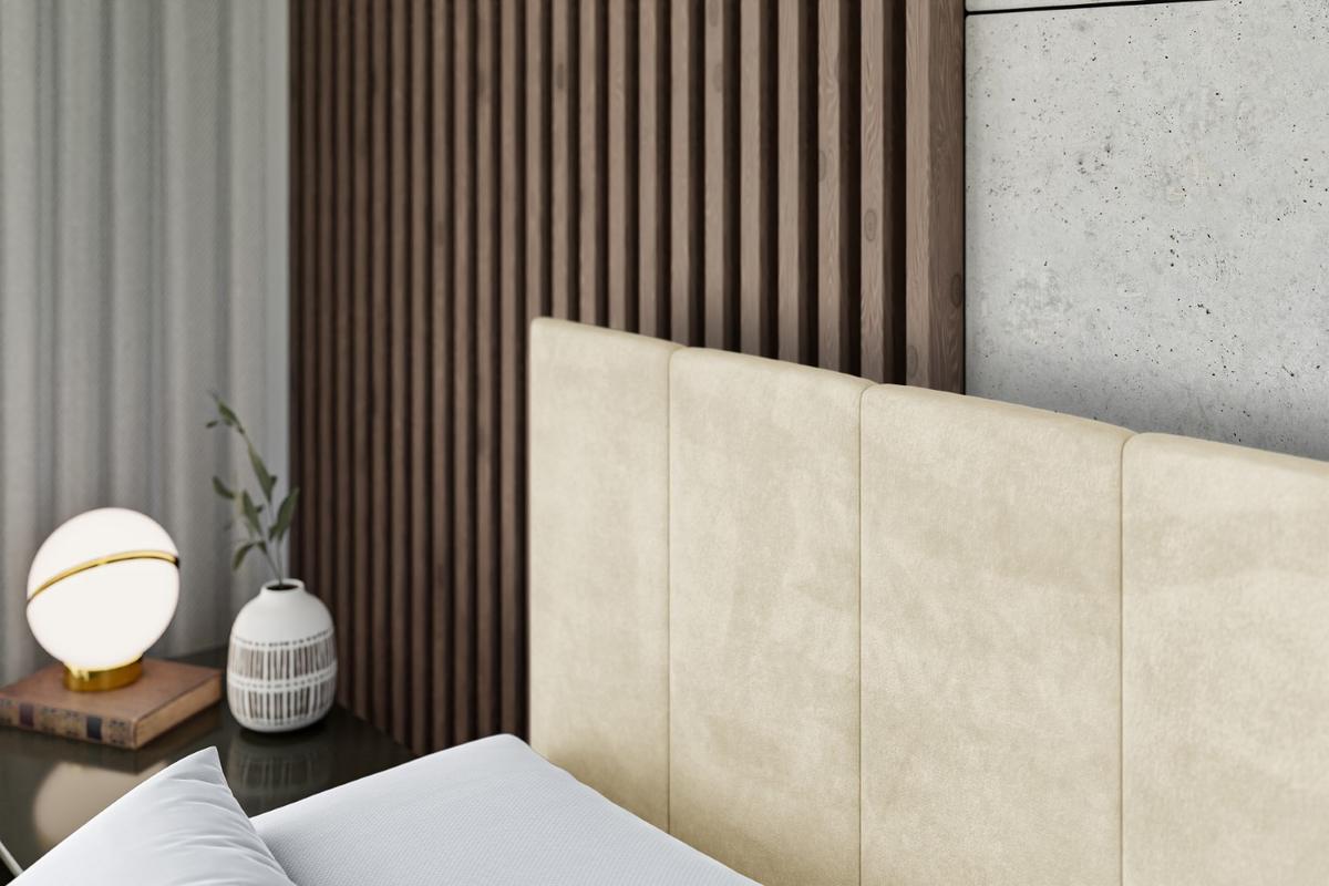 BOXBETT mit Matratze H3 und Lattenrost - MOETI - 140x200 cm Beige - Beige, Holzwerkstoff (140/200cm) - ALTDECOR