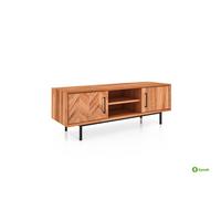 LOWBOARD NIEDRIG LEON Kernbuche - Kernbuche, Holz (144/50/45cm) - byoak