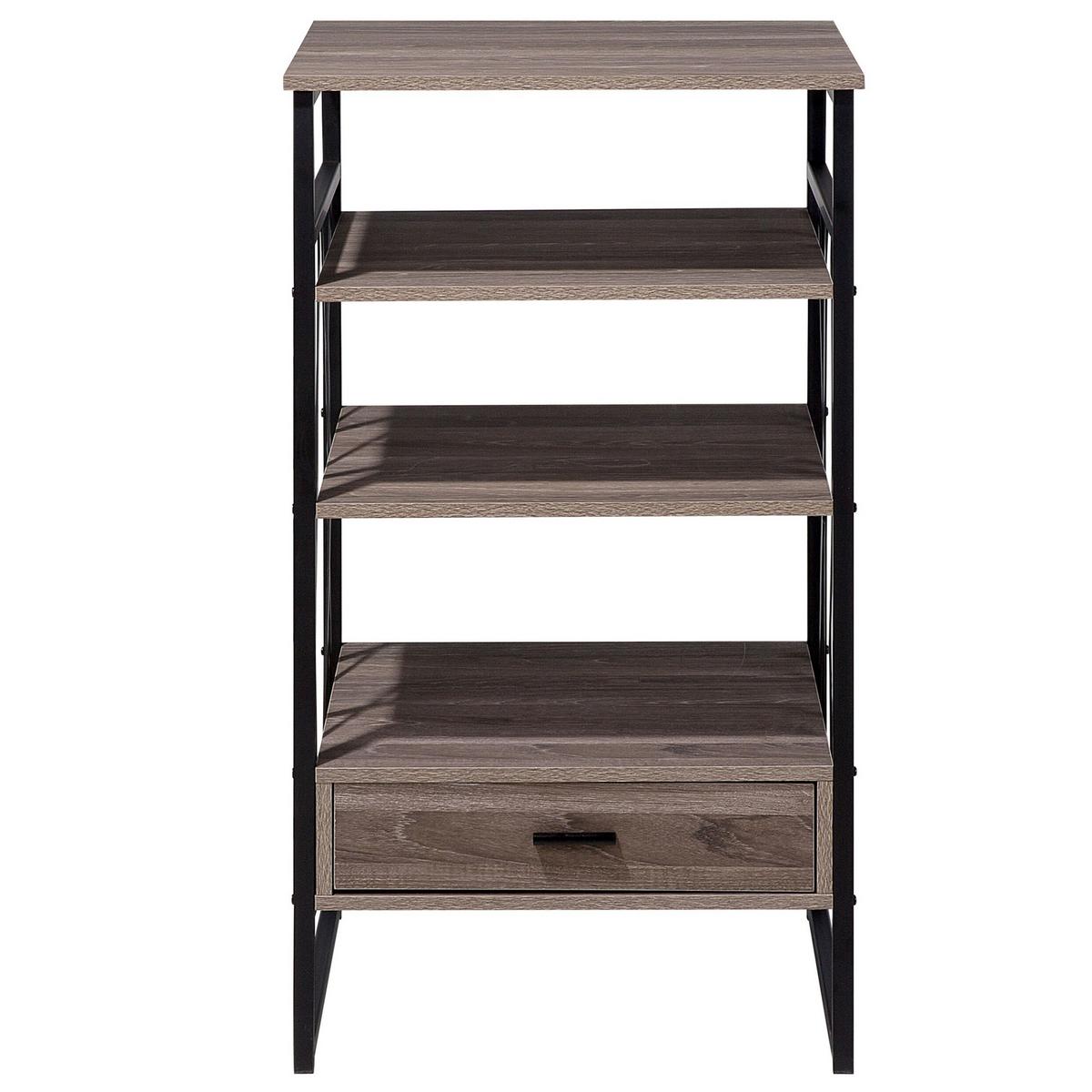 REGAL 3 Fächer Keene - Dunkelbraun, Holzwerkstoff (56/101/51cm) - Beliani