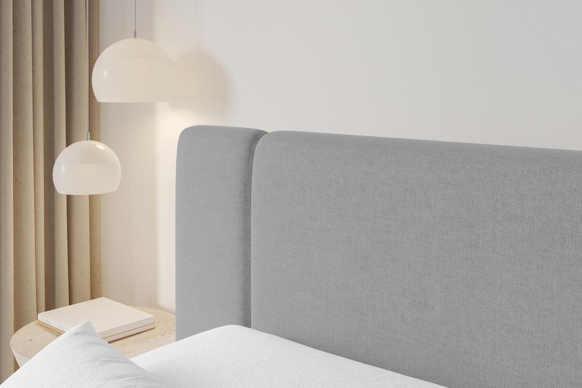BOXBETT mit Matratze H3 - EVON - 180x200 cm Grau - Greige, Holzwerkstoff (180/200cm) - ALTDECOR