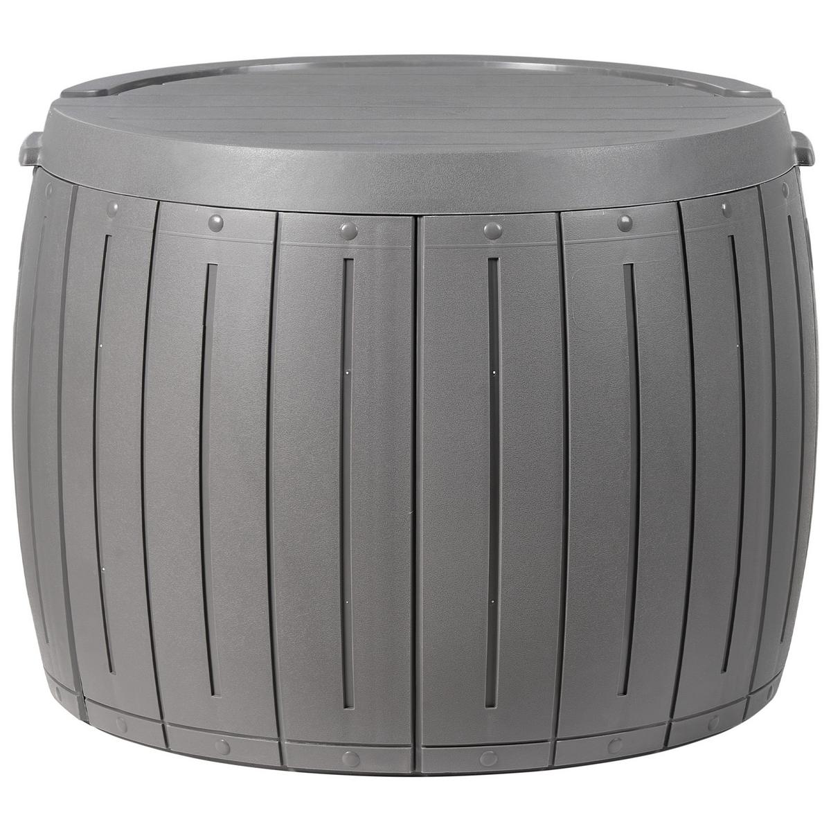 AUFBEWAHRUNGSBOX 56 cm 56 cm Grau Prinos - Dunkelgrau/Grau, Kunststoff (56/47/56cm) - Beliani