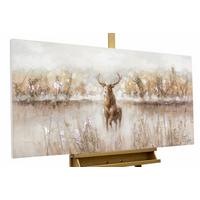 ACRYLBILD HANDGEMALT 120/60 cm - Beige/Braun, Holz/Textil (120/60cm) - KUNSTLOFT