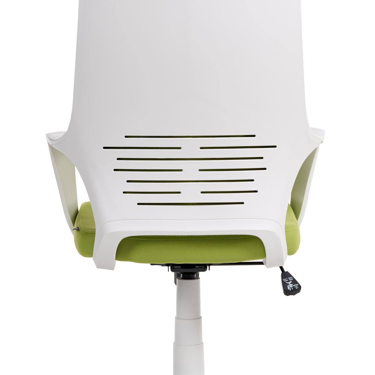 BÜROSTUHL Limettengrün Delight - Limette/Weiß, Textil (64/116/64cm) - Beliani