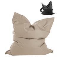 OUTDOOR SITZSACK mit Schutzhülle Der Große - Beige, Textil (130/170/20cm) - Mokebo