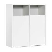 WÄSCHESCHRANK Der Wäschehüter - Weiß, Holzwerkstoff (80/95/40cm) - Mokebo