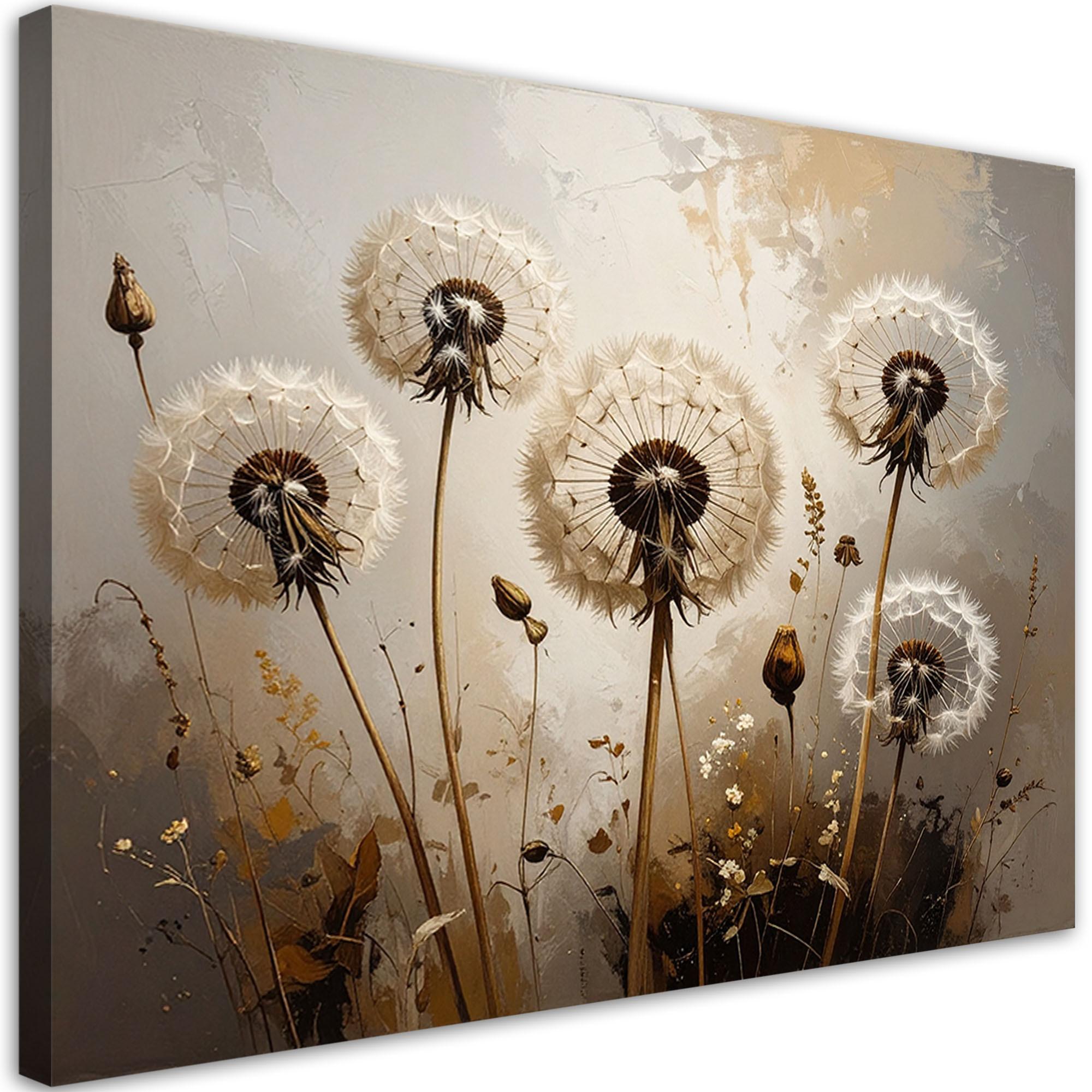 LEINWANDBILD Blumen 30x20cm - Braun, Textil (30/20cm) - Feeby
