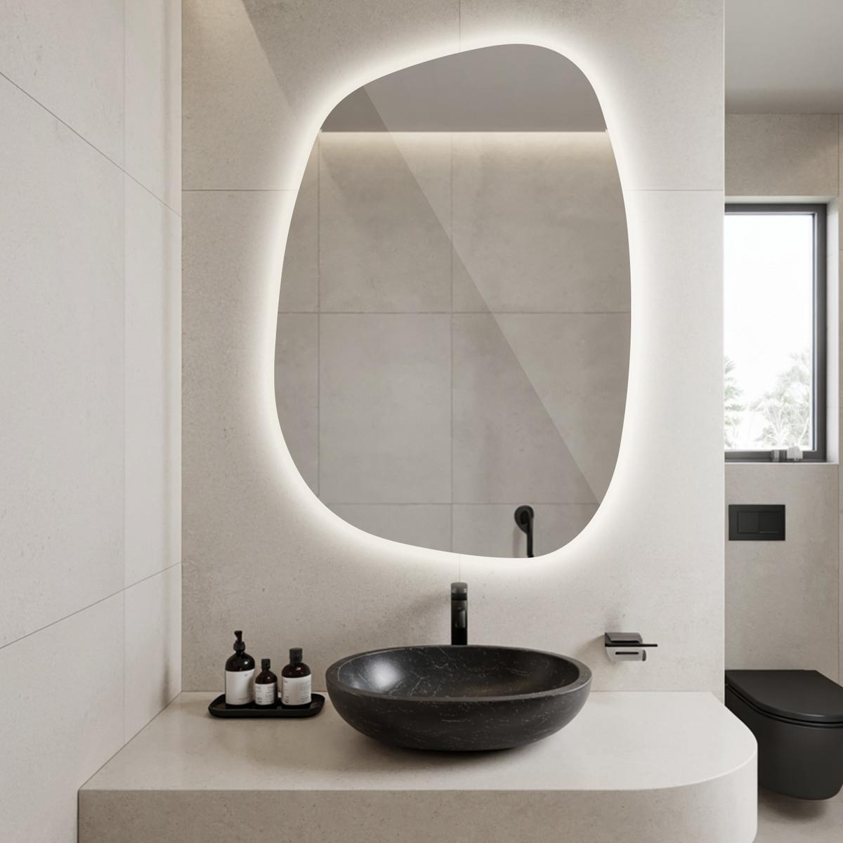 LED SPIEGEL 49x34 cm Neutralweiß 4000K - Transparent, Glas (49/34/0.4cm) - Wallfluent