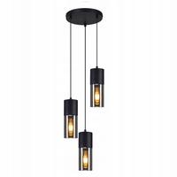 PENDELLEUCHTE Elmar 3-flammig 22/22/150 cm - Schwarz, Metall (22/22/150cm) - Nettlife