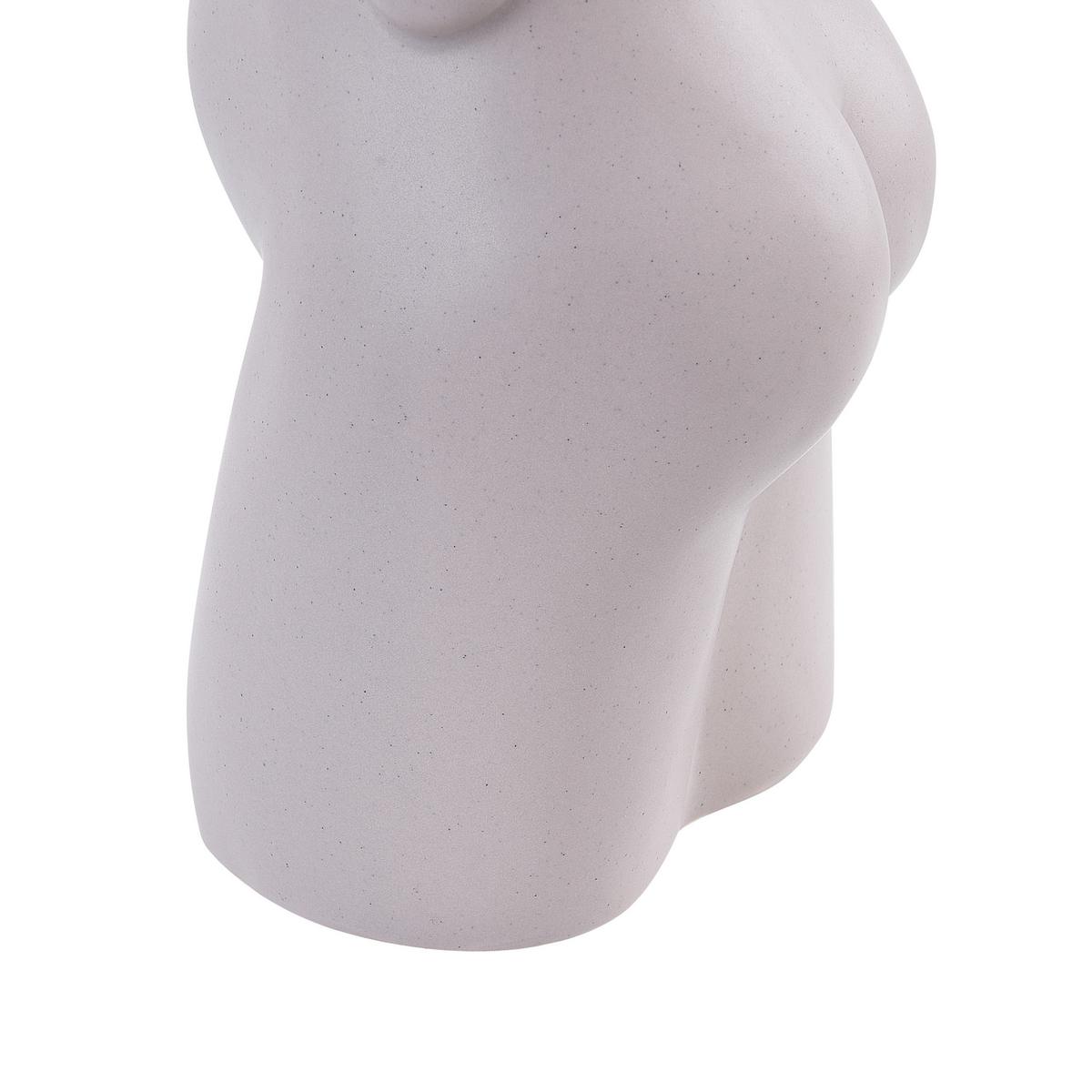 BLUMENVASE Porzellan beige Kilkis - Beige, Keramik (24cm) - Beliani