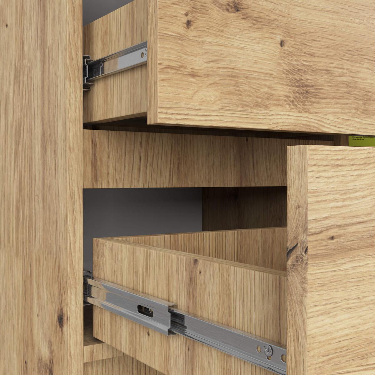 KOMMODE Eiche Artisan 77/80/35 - Eiche Artisan, Holzwerkstoff (80/77/35cm) - RAUMHIRSCH FURNITURE
