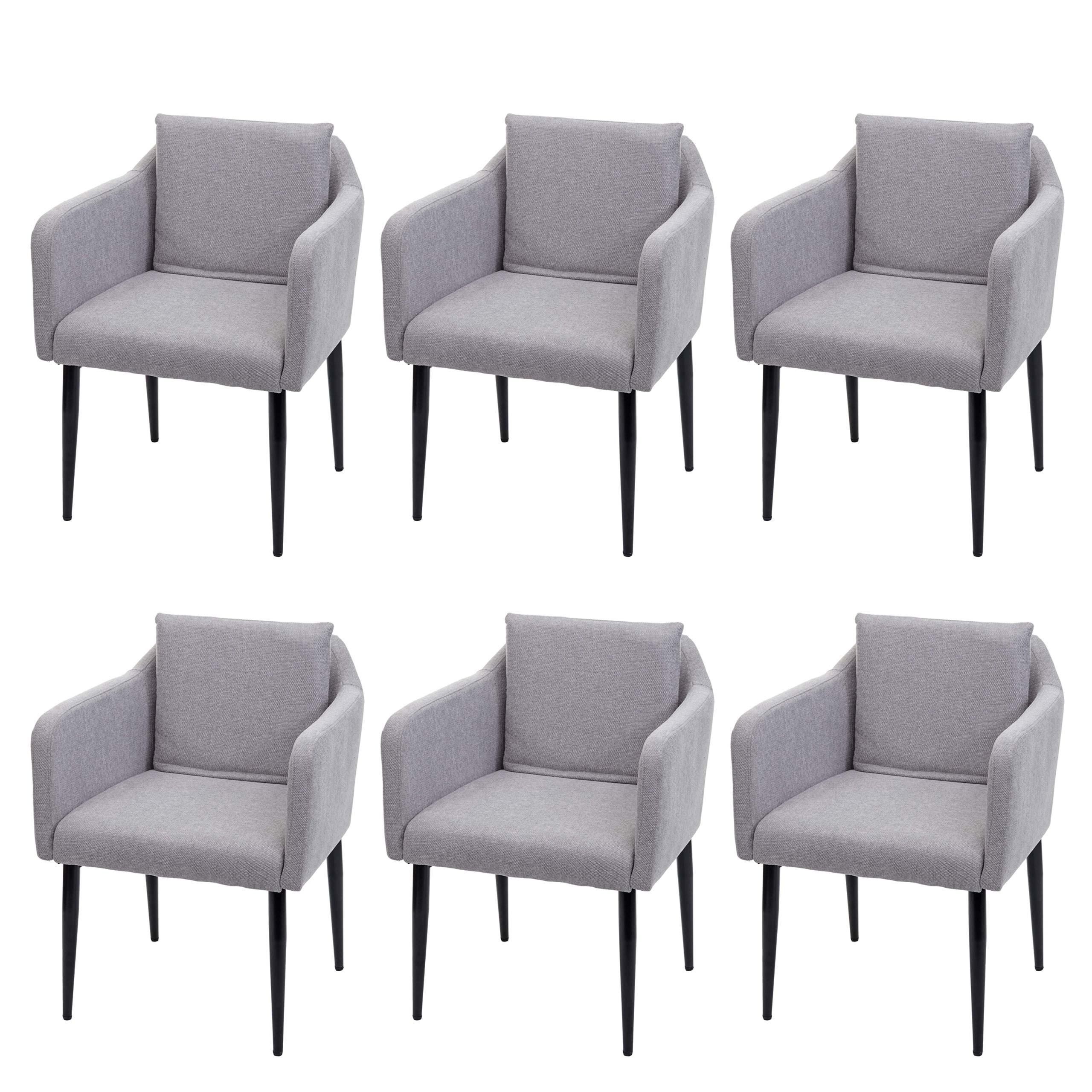 ESSZIMMERSTUHL Hellgrau 6er-Set - Hellgrau, Textil (60/86/65cm) - MCW