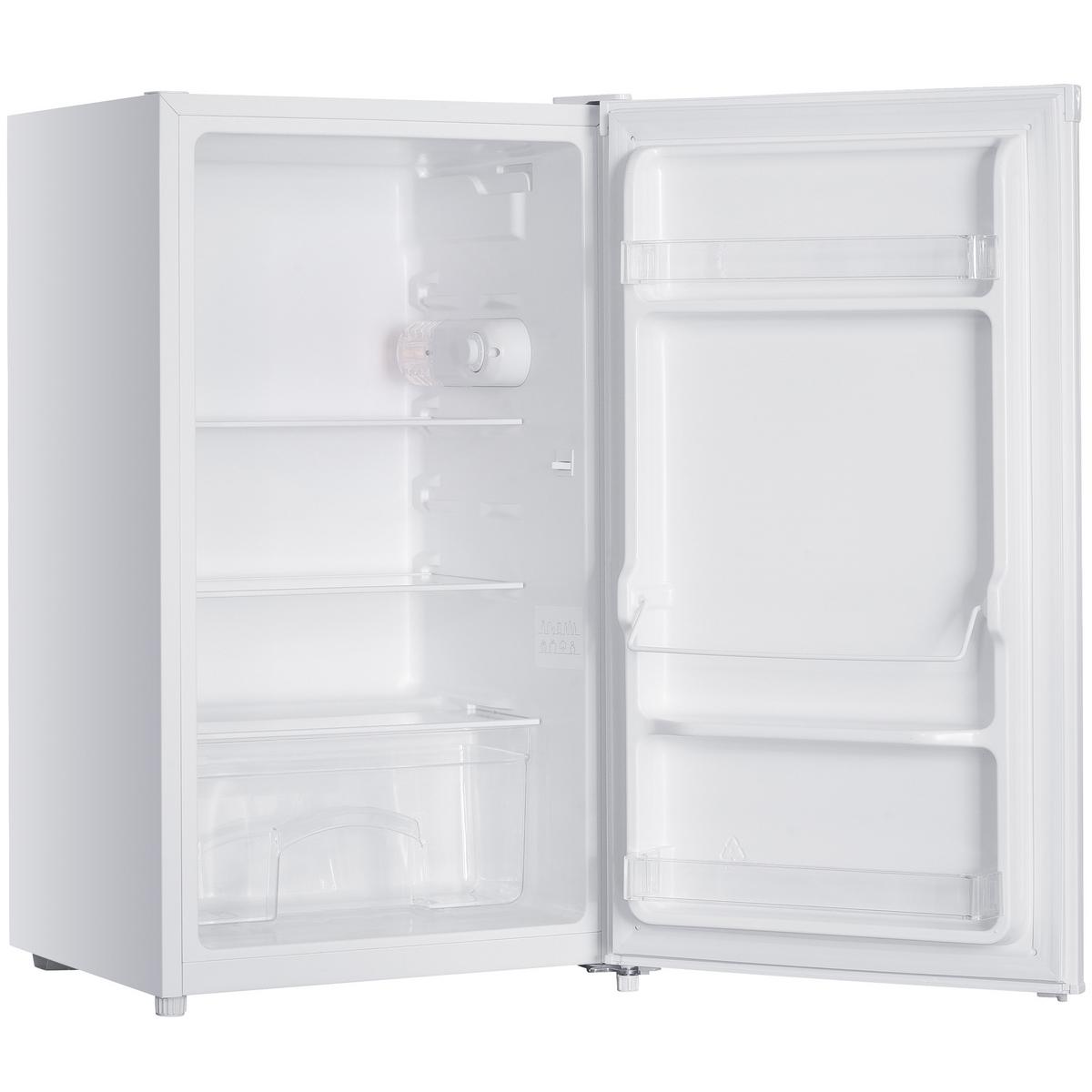 KÜHLSCHRANK CS0881-W ohne Gefrierfach klein - 90L Nutzinhalt, freistehend, kompakt, weiß - Weiß, Glas/Kunststoff (47.5/85/44.5cm) - homeX