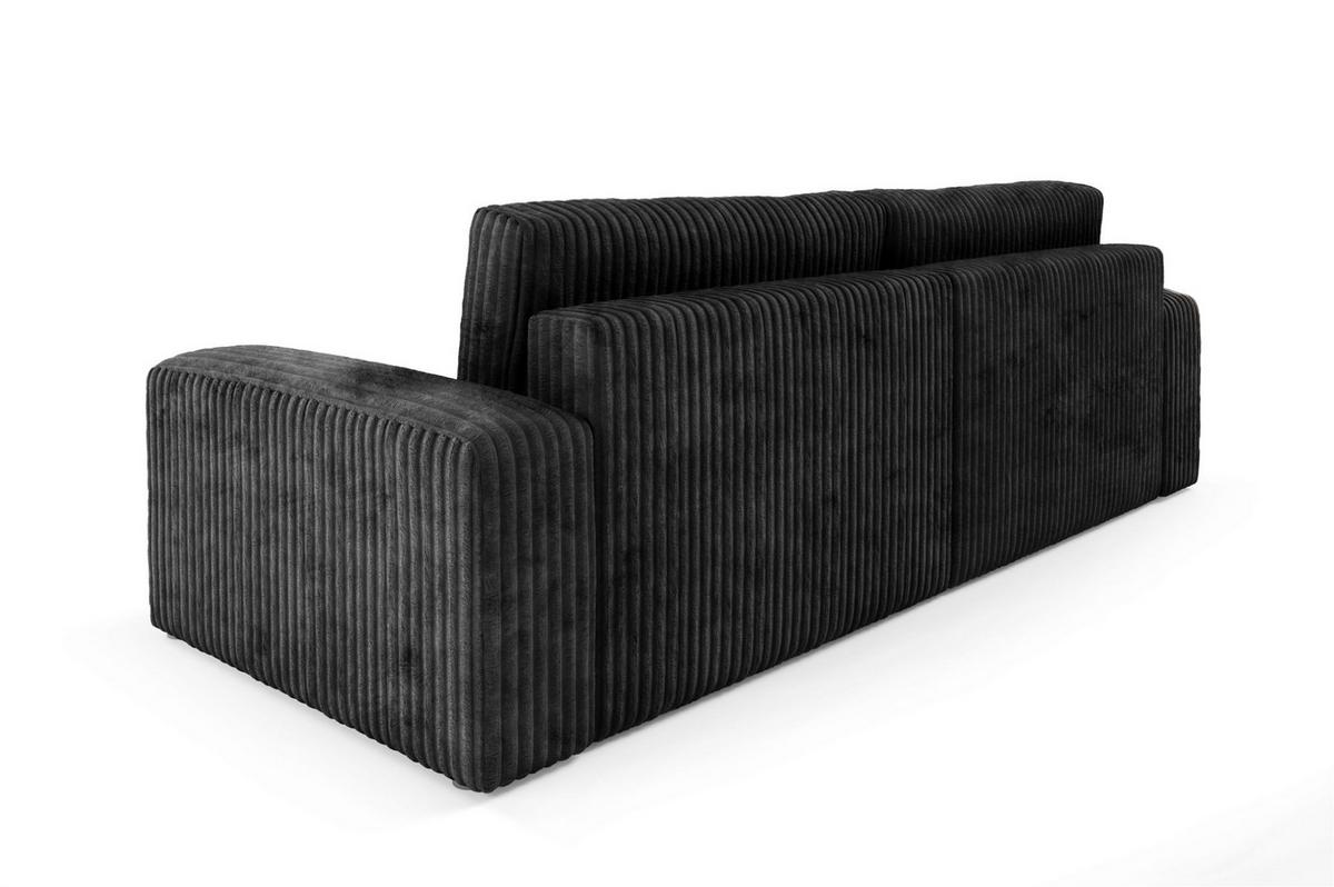 SCHLAFSOFA Natalia - Schwarz, Holzwerkstoff/Textil (252/85/105cm) - Fun Möbel