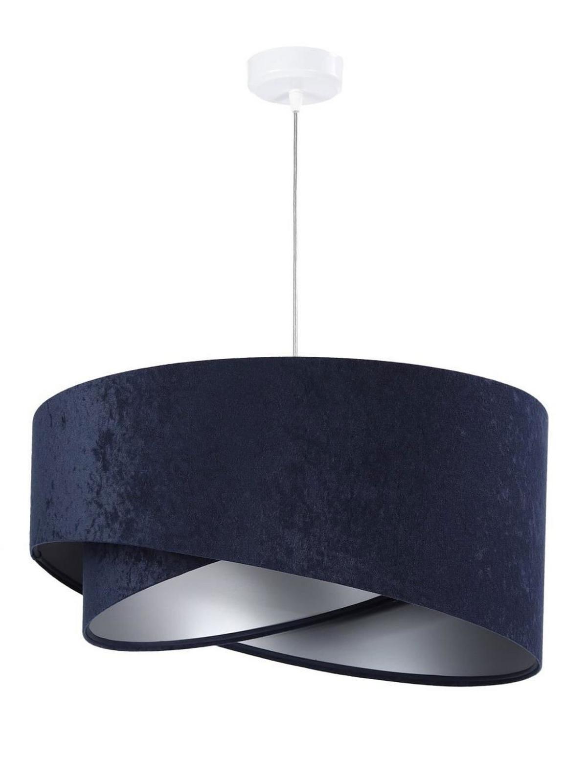 HÄNGELEUCHTE Blau 50/23 cm - Silberfarben, Kunststoff (50/1.3/23cm) - ONZENO