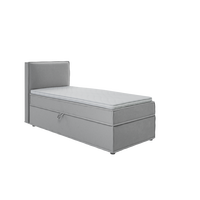 BOXBETT Eclipse 90/200 cm Grau Luxusmicrofaser - Schwarz/Grau, Holz/Kunststoff (90/200cm) - S-Style Möbel