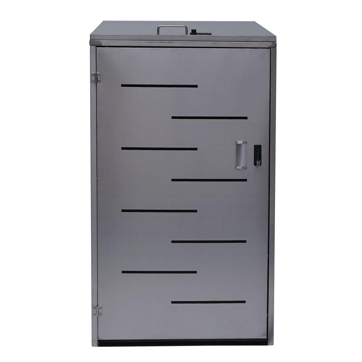 MÜLLTONNENVERKLEIDUNG Silber - Silberfarben, Metall (66/116/80cm) - MCW
