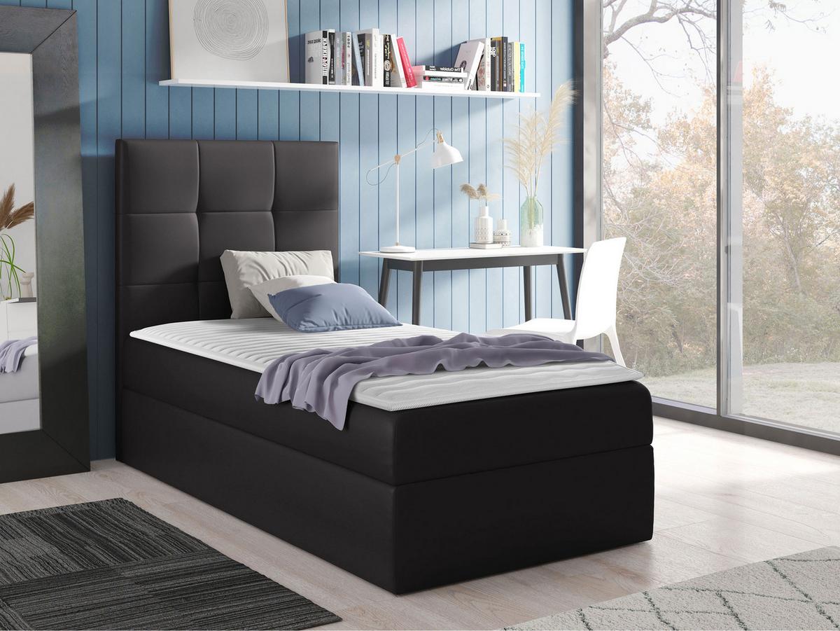 BOXBETT Mini 2, Seite zum Öffnen des Bettkastens: Links - H3 - Anthrazit, Holz (80/200cm) - MIRJAN24