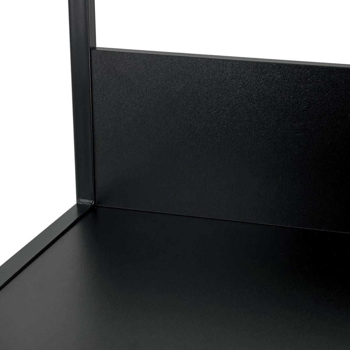 STANDREGAL Schwarz, Schwarz 192/40/32 - Schwarz, Holzwerkstoff (40/192/32cm) - RAUMHIRSCH FURNITURE