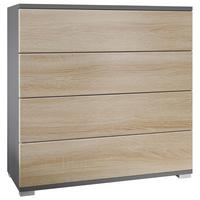 KOMMODE Pavos Eiche sägerau - Eiche San Remo, Holzwerkstoff (76/76/35cm) - Vladon