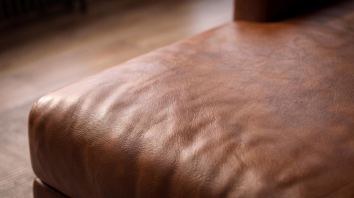 ECKSOFA MARLIN Braun Lederfaserstoff - Schwarz/Braun, Leder/Kunststoff (168/262cm) - KAWOLA