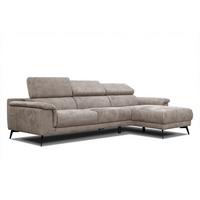 ECKSOFA FIERO 4-Sitzer, beige - Beige/Schwarz, Holzwerkstoff/Textil (288/170cm) - Wozimo