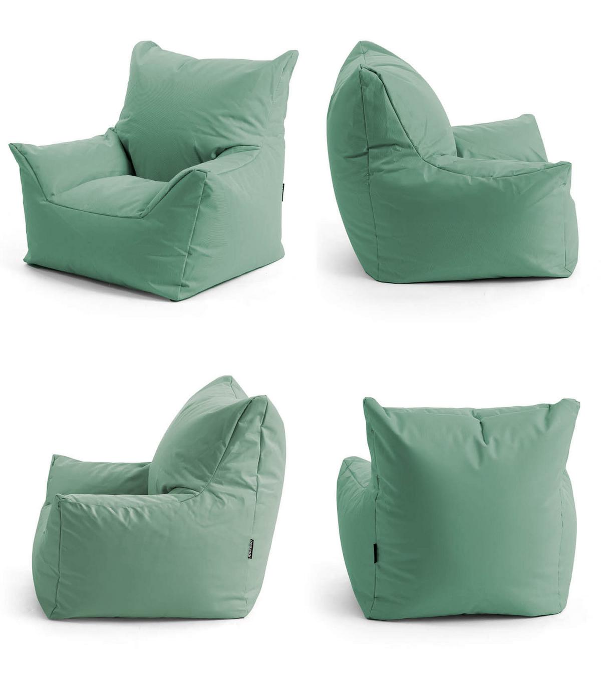 OUTDOOR-KINDER-SITZSACK Der Gartenzwerg - Mintgrün, Textil (52/57/53cm) - Mokebo