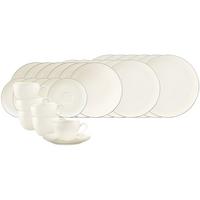 KOMBISERVICE Savona Grey Line creme 30-tlg. - Creme, Keramik (24/18.1/43cm) - Seltmann Weiden