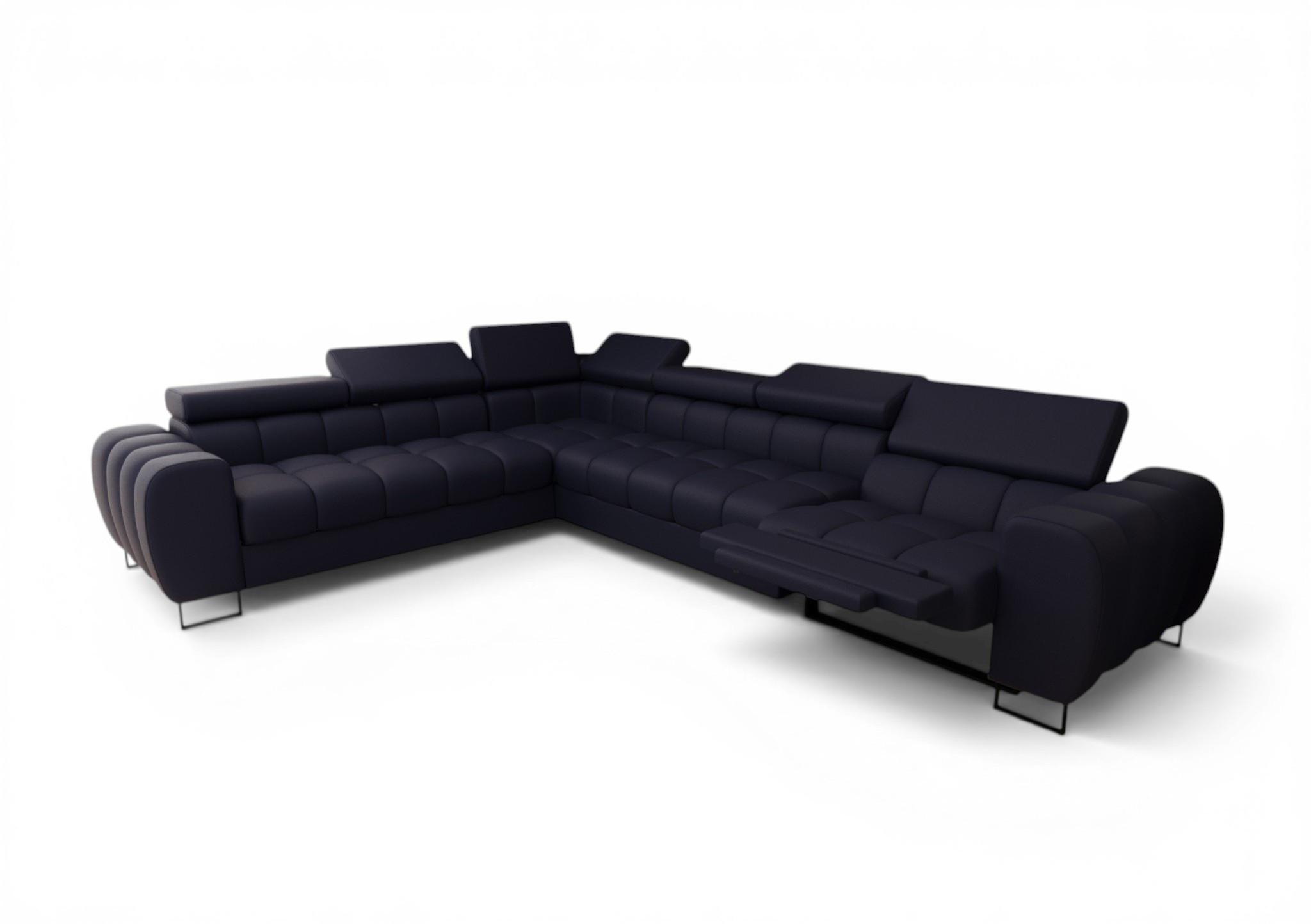 ECKSOFA Bastien Relax - Dunkelblau, Holzwerkstoff/Textil (260/330cm) - Fun Möbel