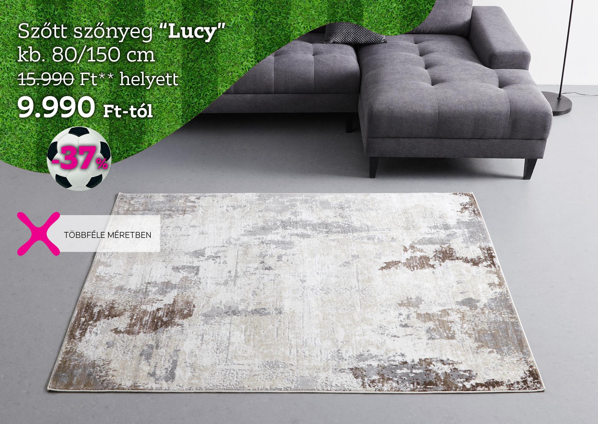 Szőtt szőnyeg LUCY 15990 Forint helyett 9990 Forint, kedvezmény mértéke 37%