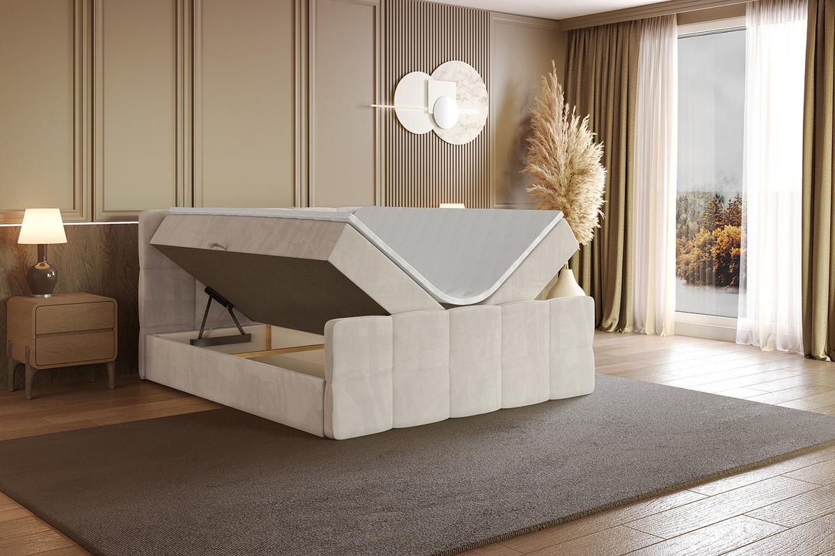 BOXBETT mit Matratze und Lattenrost - LIRO-Z - 120x200 - Beige Casablanca - Beige, Holzwerkstoff (120/200cm) - ALTDECOR