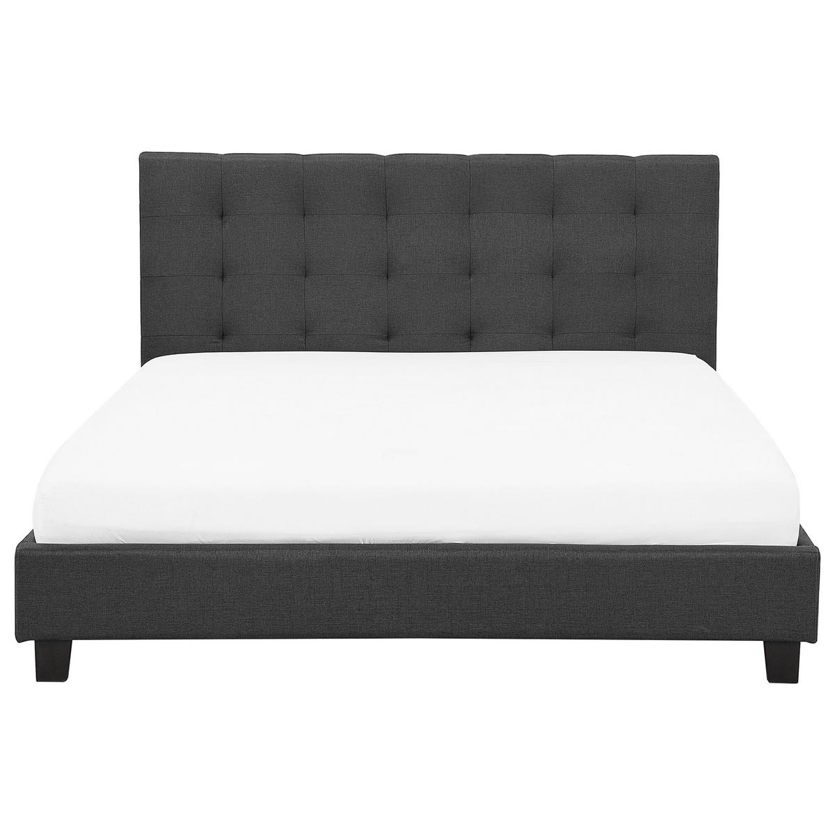 WASSERBETT 180/200 cm Grau La Rochelle - Dunkelgrau, Textil (180/200cm) - Beliani