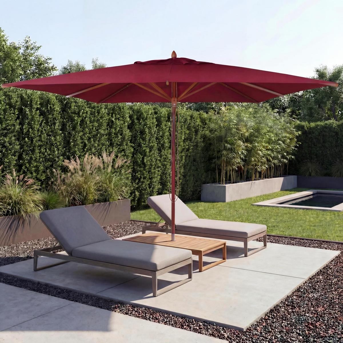 SONNENSCHIRM C57B Bordeaux - Bordeaux, Textil (400/400cm) - MCW