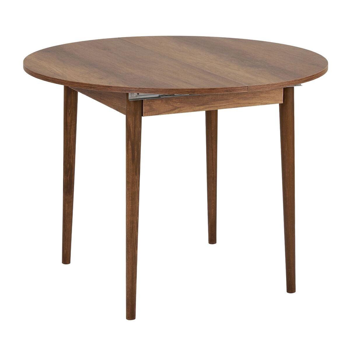 ESSTISCH ausziehbarer von 100 bis 131 cm mit runder Tischplatte 100/100/75 cm - Naturfarben, Holzwerkstoff (111/100/75cm) - Calicosy