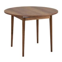 ESSTISCH ausziehbarer von 100 bis 131 cm mit runder Tischplatte 100/100/75 cm - Naturfarben, Holzwerkstoff (111/100/75cm) - Calicosy