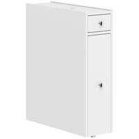 BADEZIMMERSCHRANK MDF PU-Papier Weiß - Weiß, Holzwerkstoff/Kunststoff (16/58/48cm) - HOMCOM