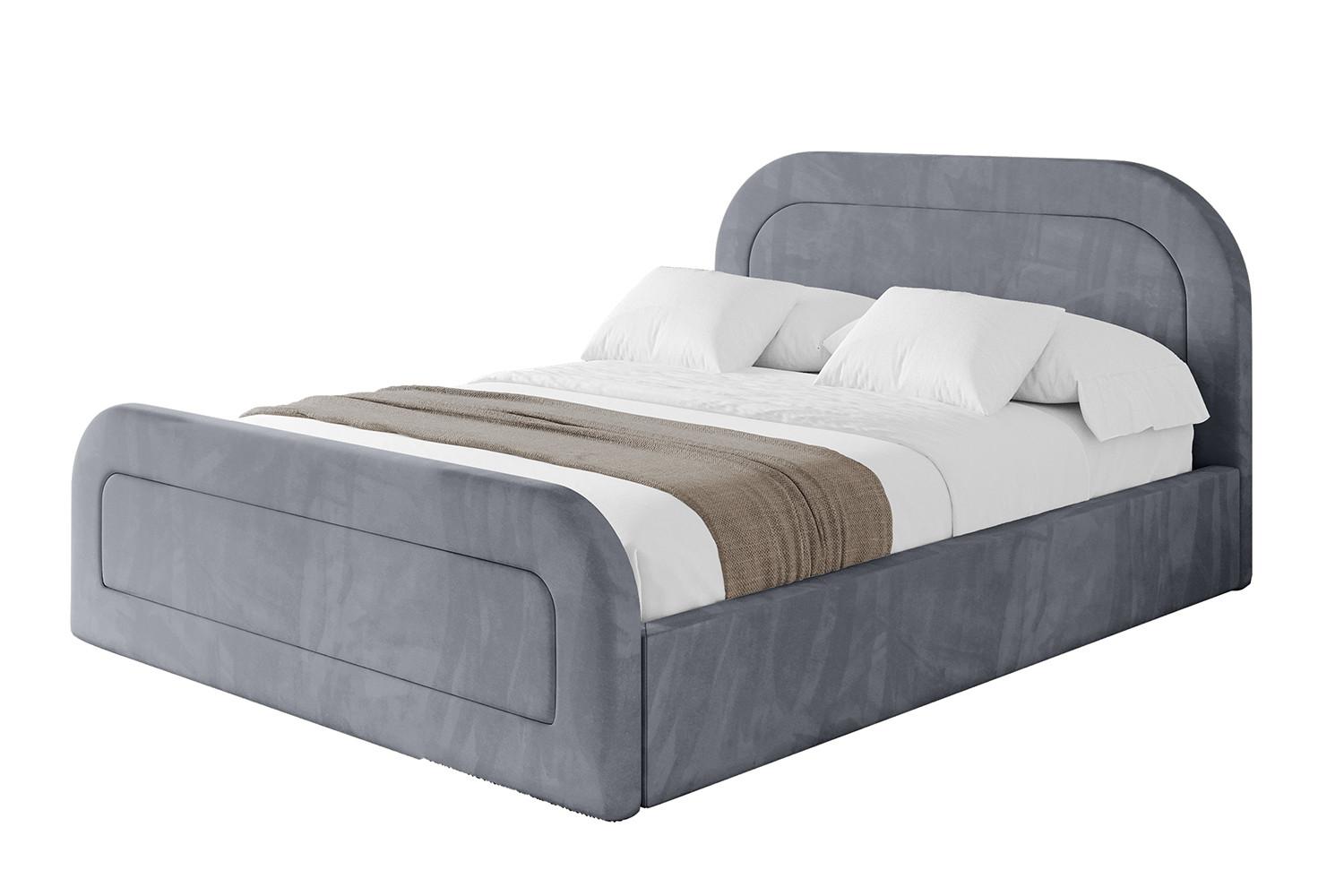POLSTERBETT mit Bettkasten, Fußteil und Lattenrost, Boxbett ohne Matratze - LERAY-Z 140x200 Grau - Grau, Holzwerkstoff/Textil (140/200cm) - ALTDECOR
